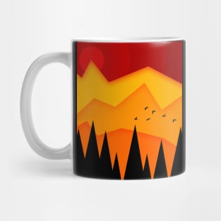 Moutain View V1 (Transparent Trees) Mug